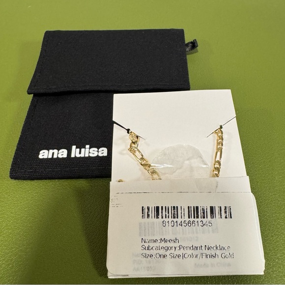 Ana Luisa Meesh Pendant Necklace Green Stone - Picture 2 of 2